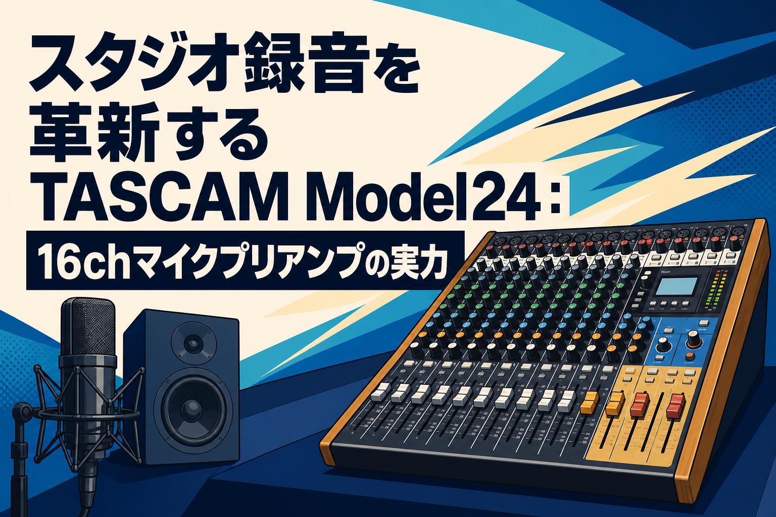 スタジオ録音を革新するTASCAM Model24：16chマイクプリアンプの実力