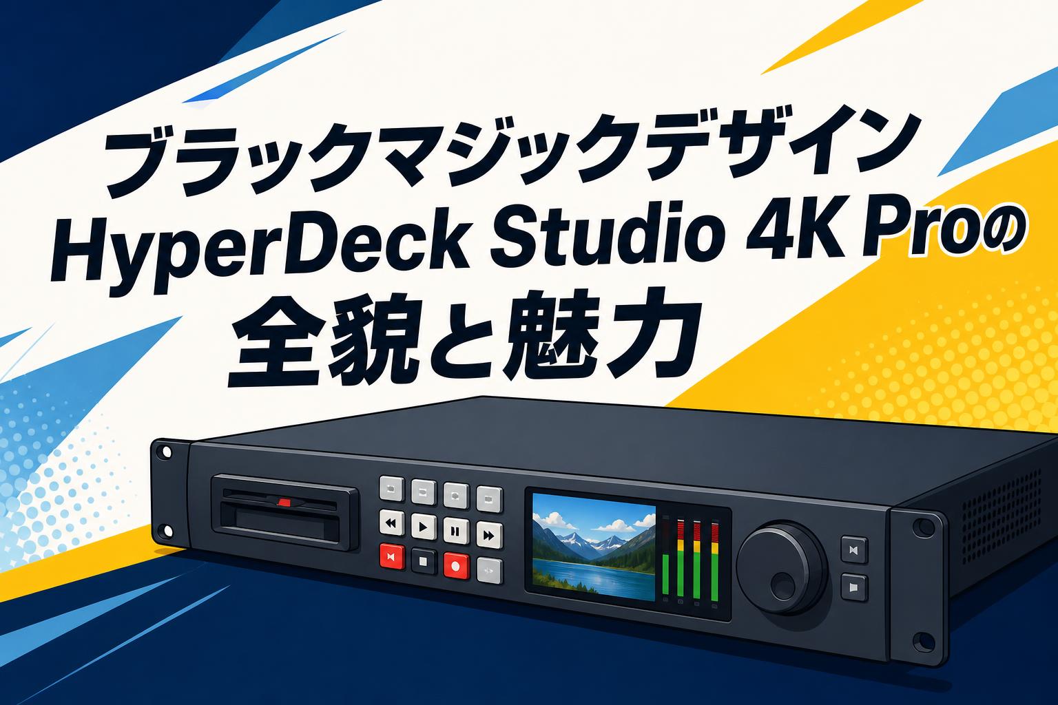 ブラックマジックデザイン HyperDeck Studio 4K Proの全貌と魅力