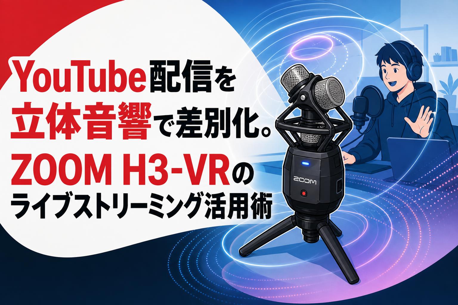 YouTube配信を立体音響で差別化。ZOOM H3-VRのライブストリーミング活用術