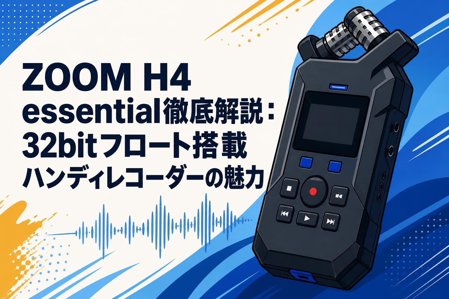 ZOOM H4 essential徹底解説：32bitフロート搭載ハンディレコーダーの魅力