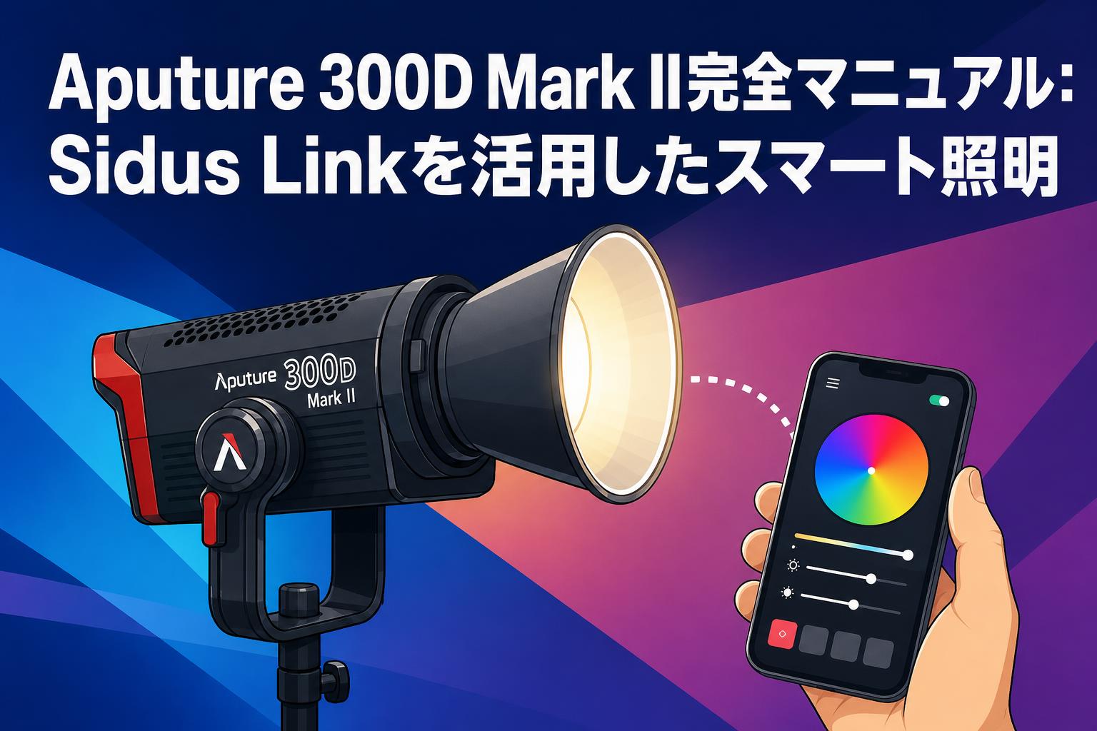 Aputure 300D Mark II完全マニュアル：Sidus Linkを活用したスマート照明