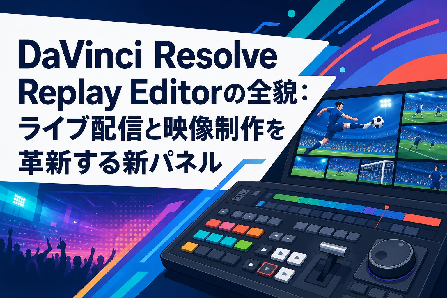 DaVinci Resolve Replay Editorの全貌：ライブ配信と映像制作を革新する新パネル