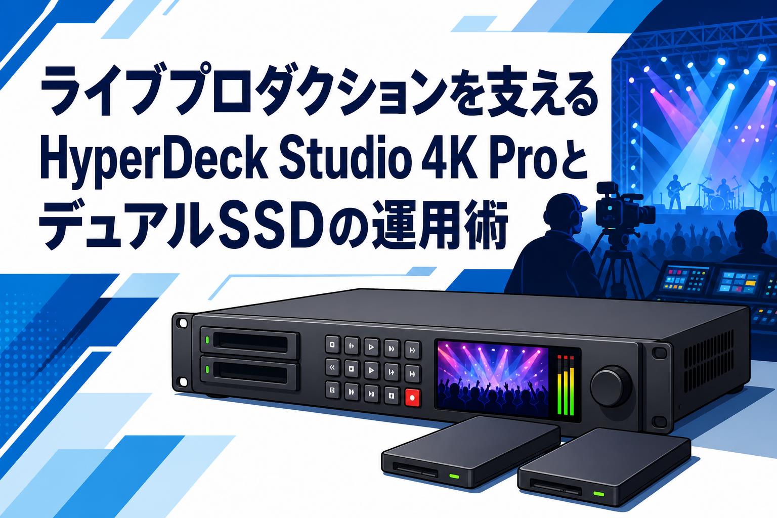 ライブプロダクションを支えるHyperDeck Studio 4K ProとデュアルSSDの運用術