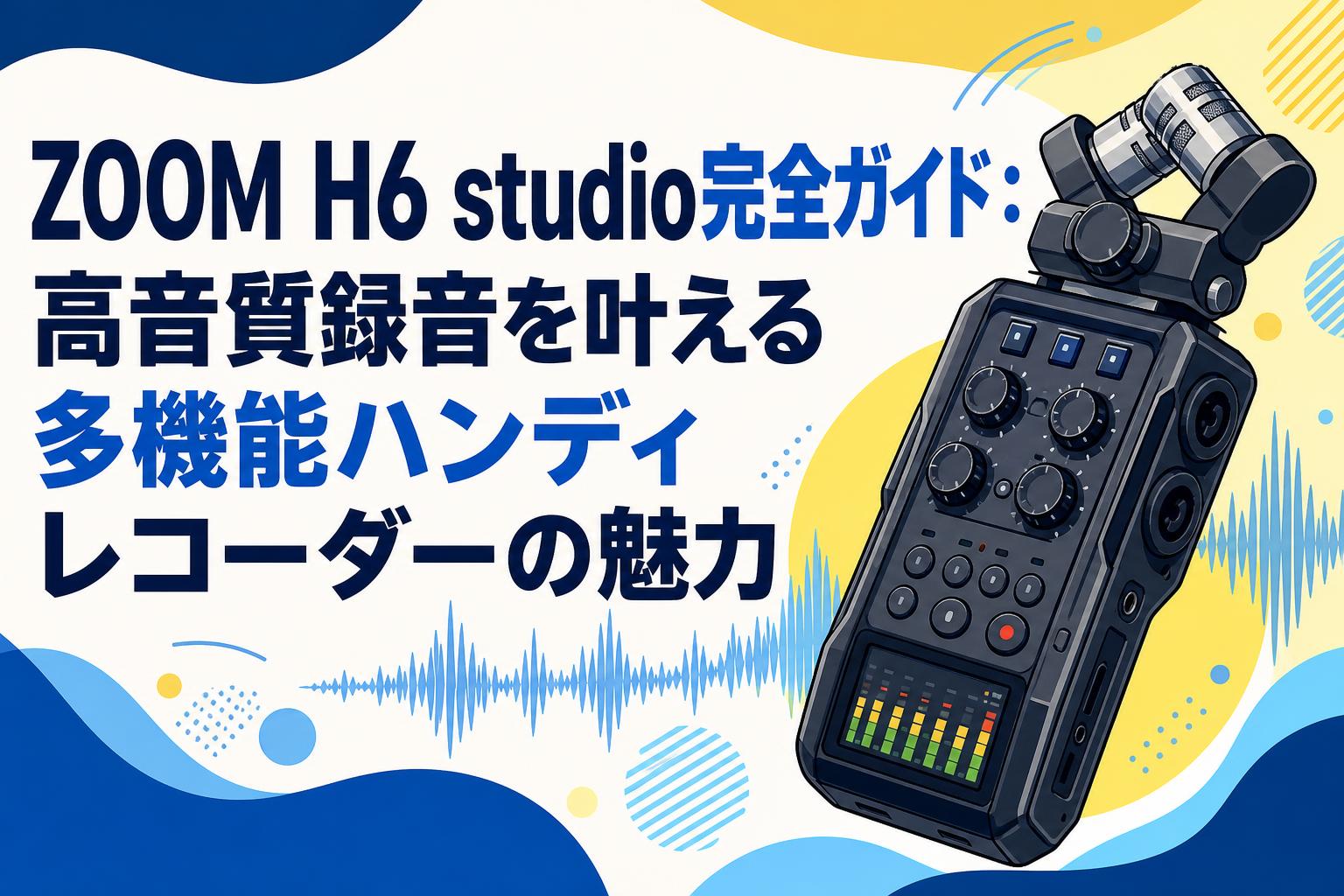 ZOOM H6 studio完全ガイド：高音質録音を叶える多機能ハンディレコーダーの魅力