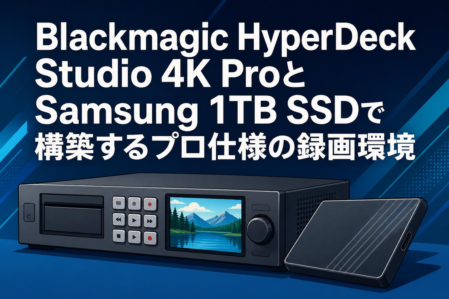 Blackmagic HyperDeck Studio 4K ProとSamsung 1TB SSDで構築するプロ仕様の録画環境