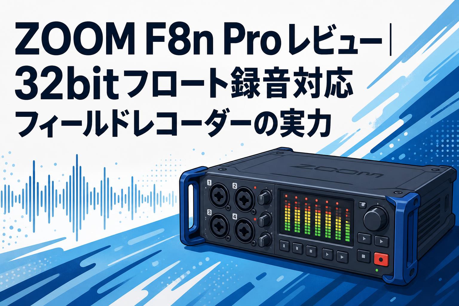 ZOOM F8n Pro レビュー｜32bitフロート録音対応フィールドレコーダーの実力