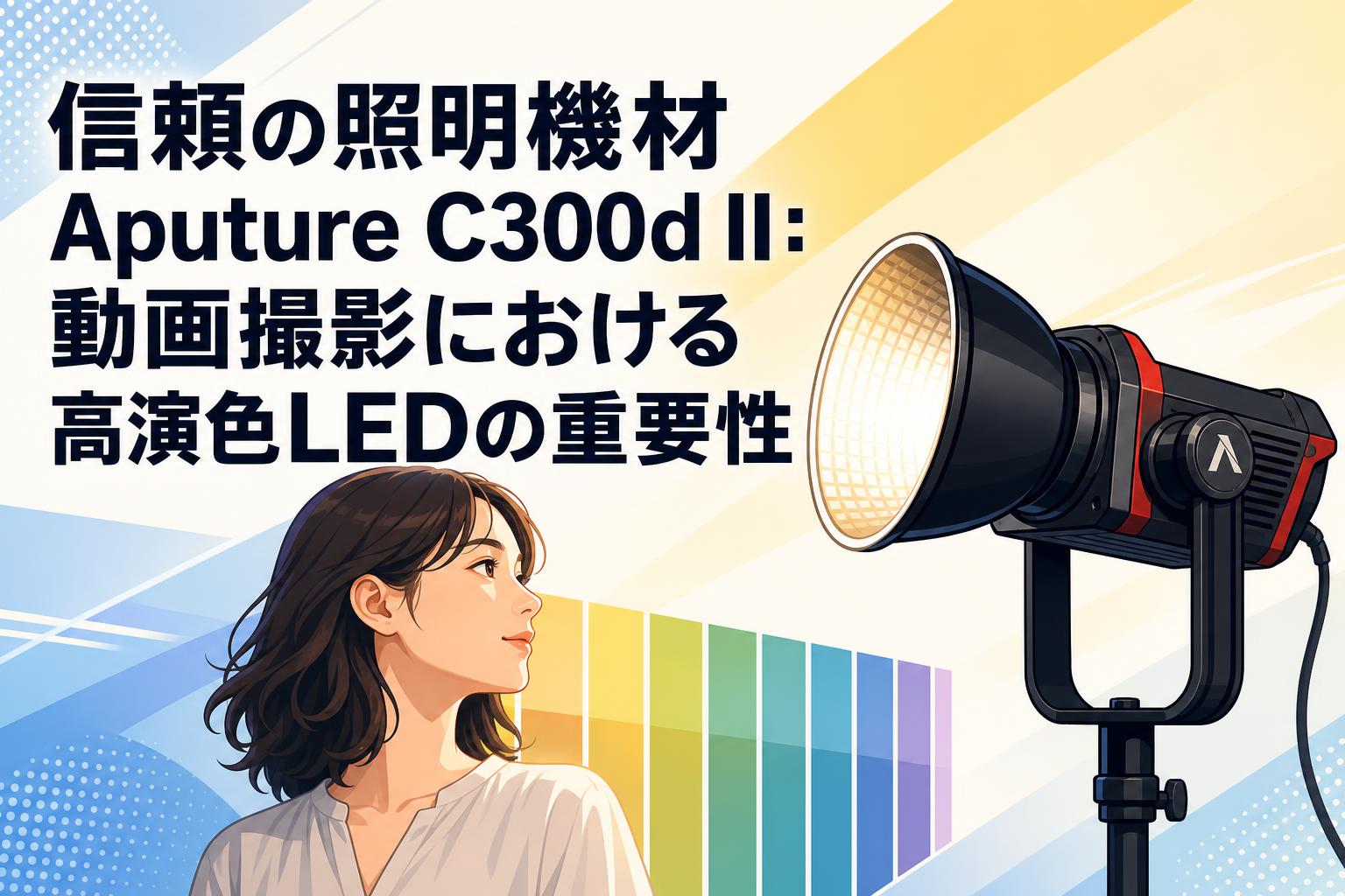 信頼の照明機材Aputure C300d II：動画撮影における高演色LEDの重要性