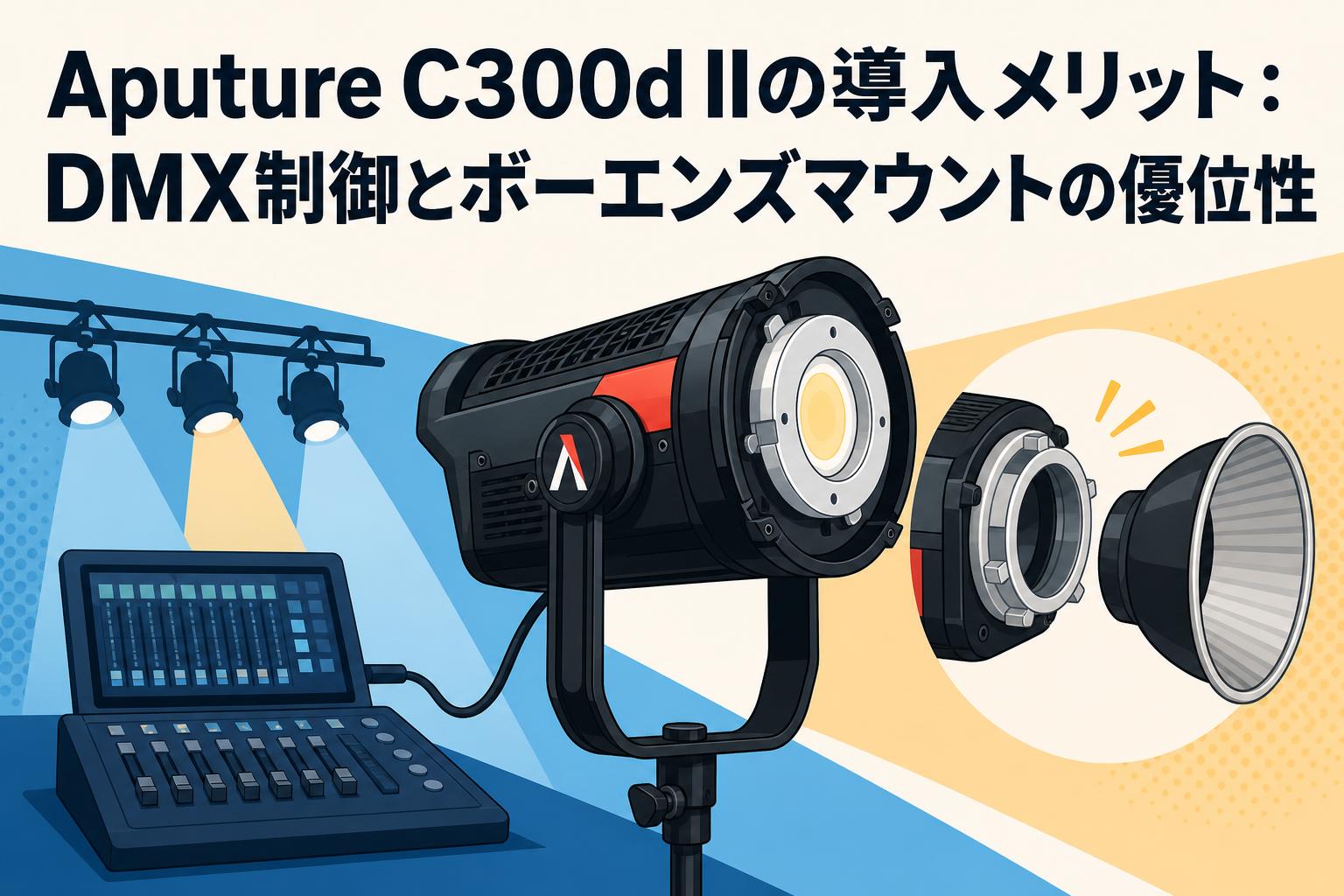 Aputure C300d IIの導入メリット：DMX制御とボーエンズマウントの優位性