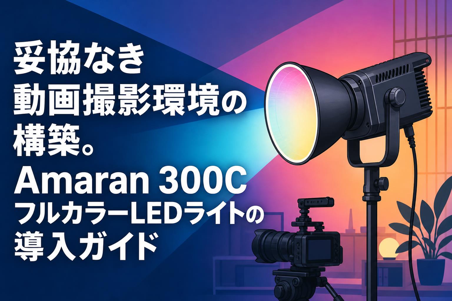 妥協なき動画撮影環境の構築。Amaran 300CフルカラーLEDライトの導入ガイド