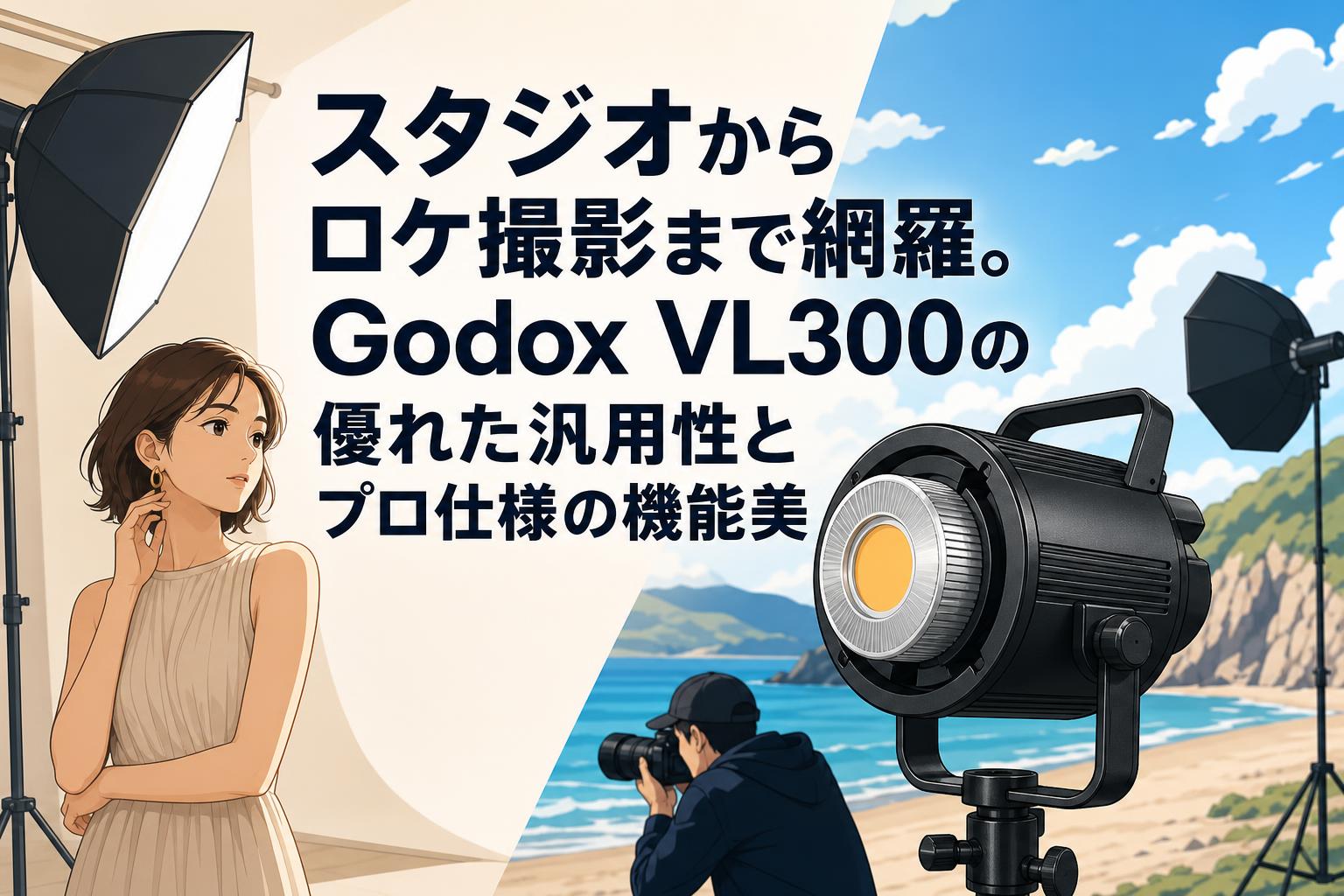 スタジオからロケ撮影まで網羅。Godox VL300の優れた汎用性とプロ仕様の機能美