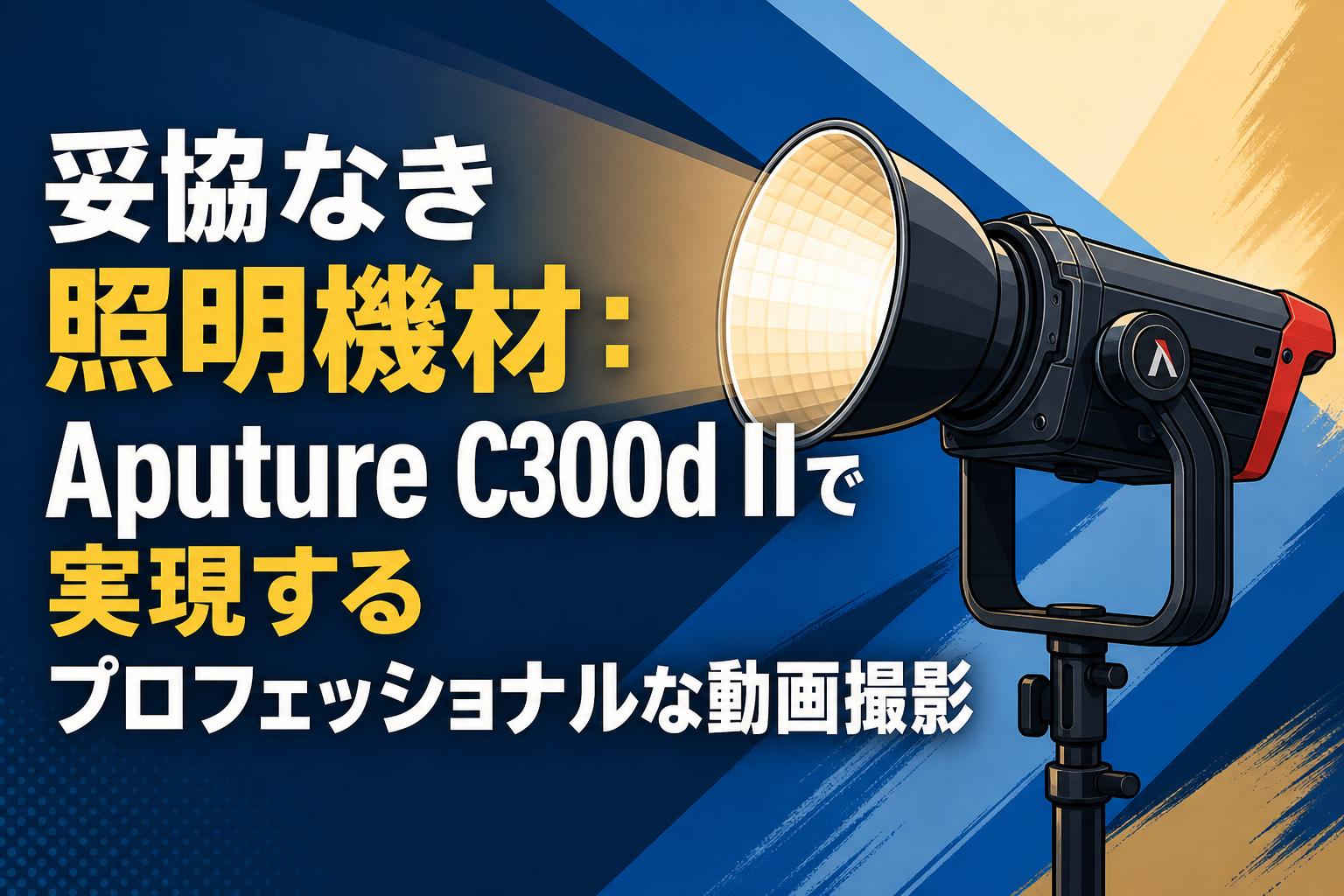 妥協なき照明機材：Aputure C300d IIで実現するプロフェッショナルな動画撮影