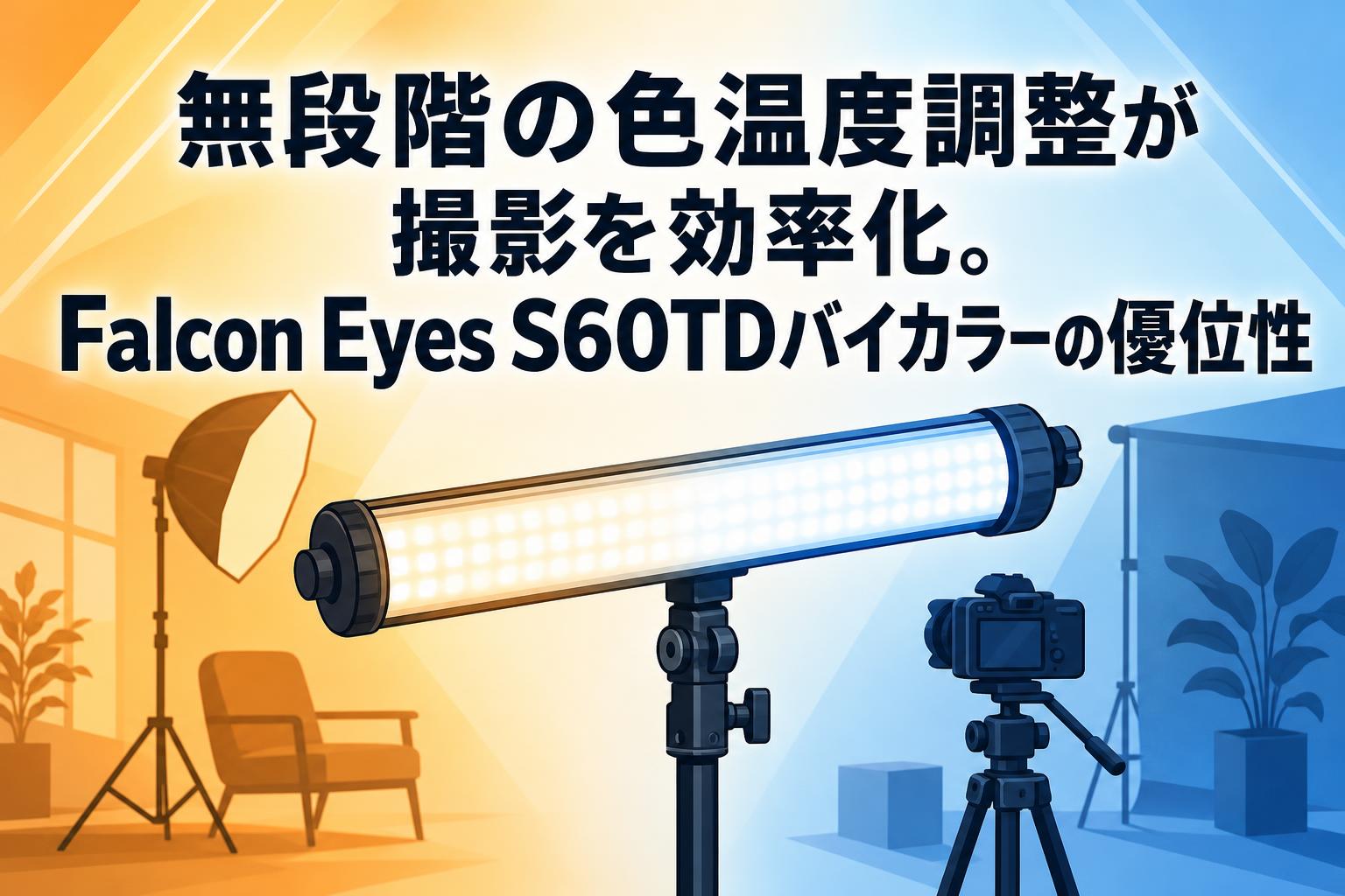 無段階の色温度調整が撮影を効率化。Falcon Eyes S60TDバイカラーの優位性