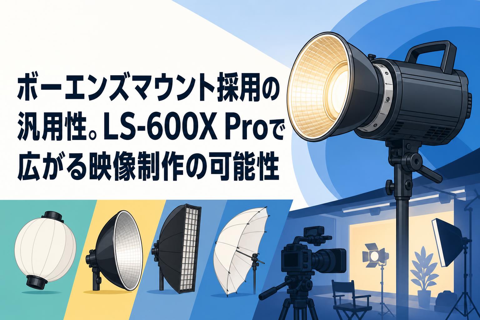 ボーエンズマウント採用の汎用性。LS-600X Proで広がる映像制作の可能性