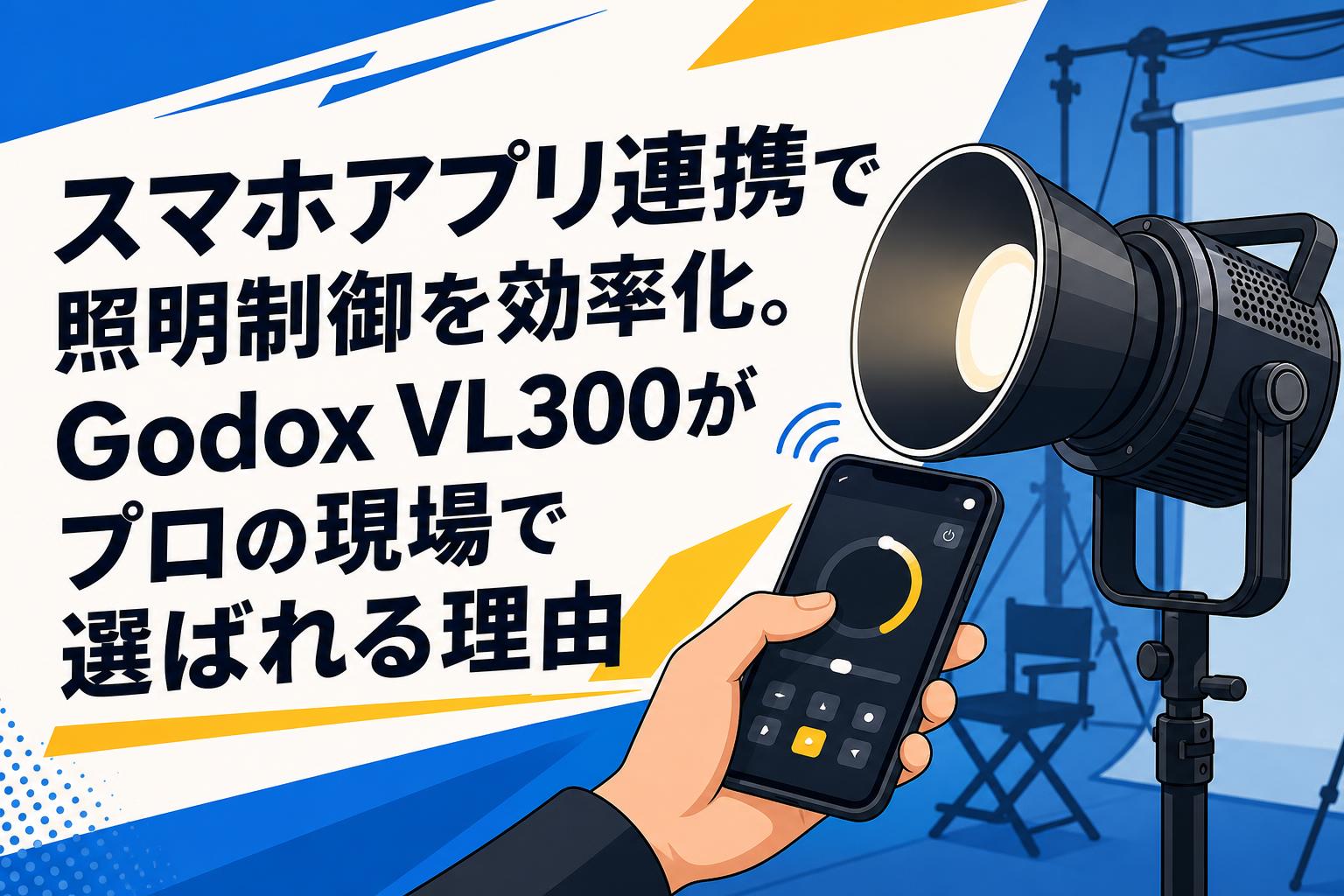 スマホアプリ連携で照明制御を効率化。Godox VL300がプロの現場で選ばれる理由