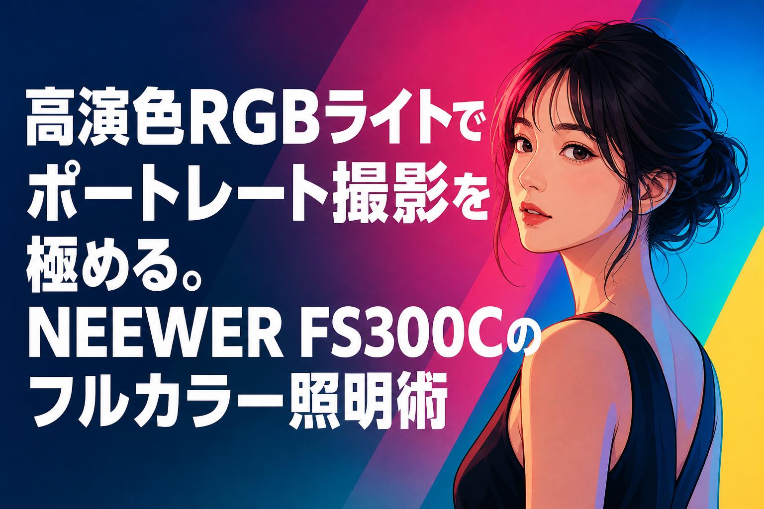 高演色RGBライトでポートレート撮影を極める。NEEWER FS300Cのフルカラー照明術