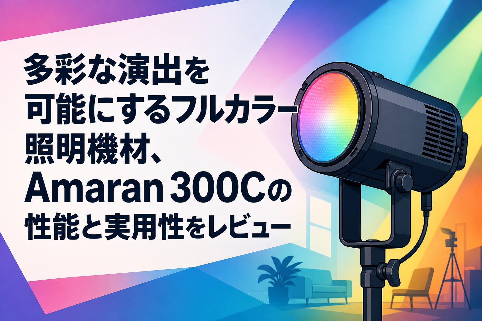 多彩な演出を可能にするフルカラー照明機材、Amaran 300Cの性能と実用性をレビュー