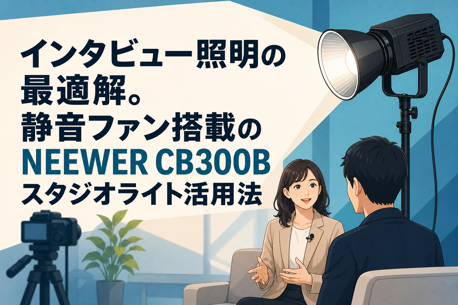 インタビュー照明の最適解。静音ファン搭載のNEEWER CB300Bスタジオライト活用法