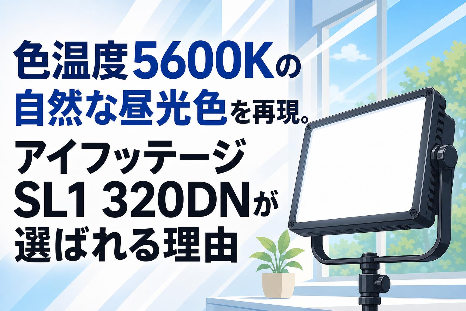 色温度5600Kの自然な昼光色を再現。アイフッテージSL1 320DNが選ばれる理由