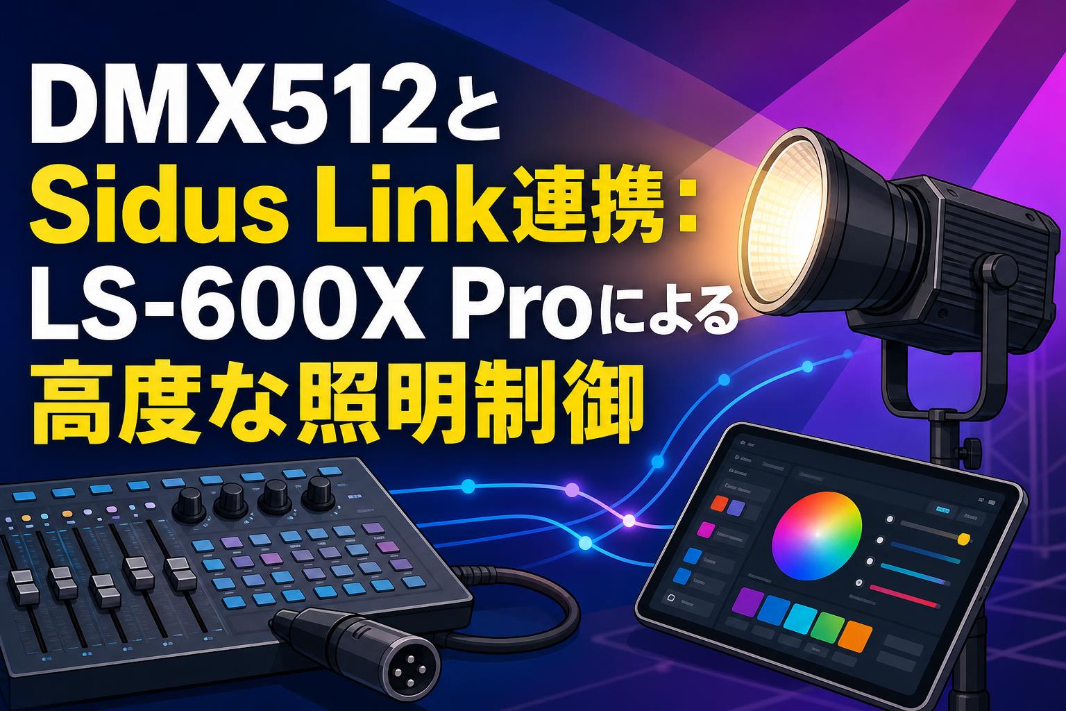 DMX512とSidus Link連携：LS-600X Proによる高度な照明制御