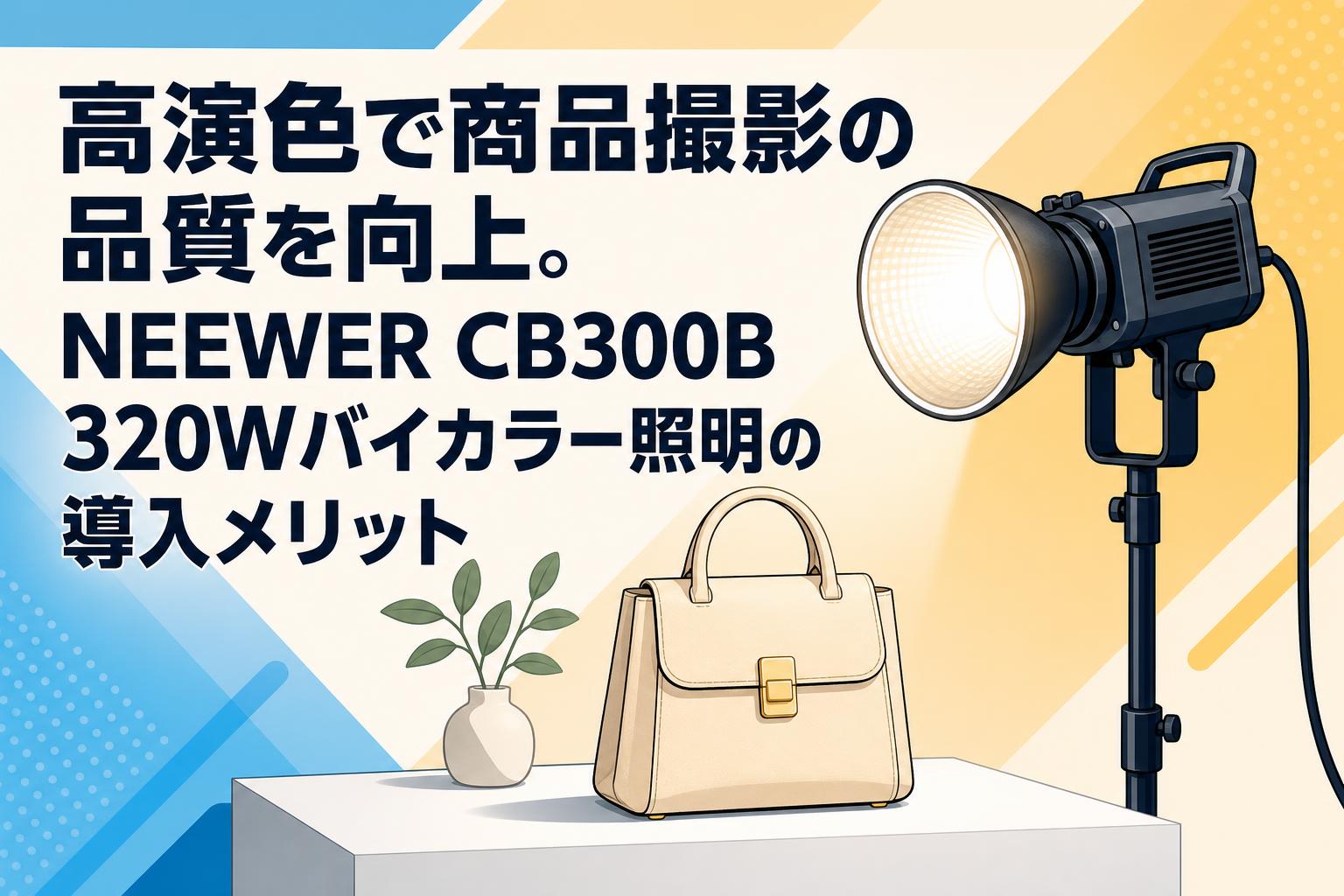 高演色で商品撮影の品質を向上。NEEWER CB300B 320Wバイカラー照明の導入メリット