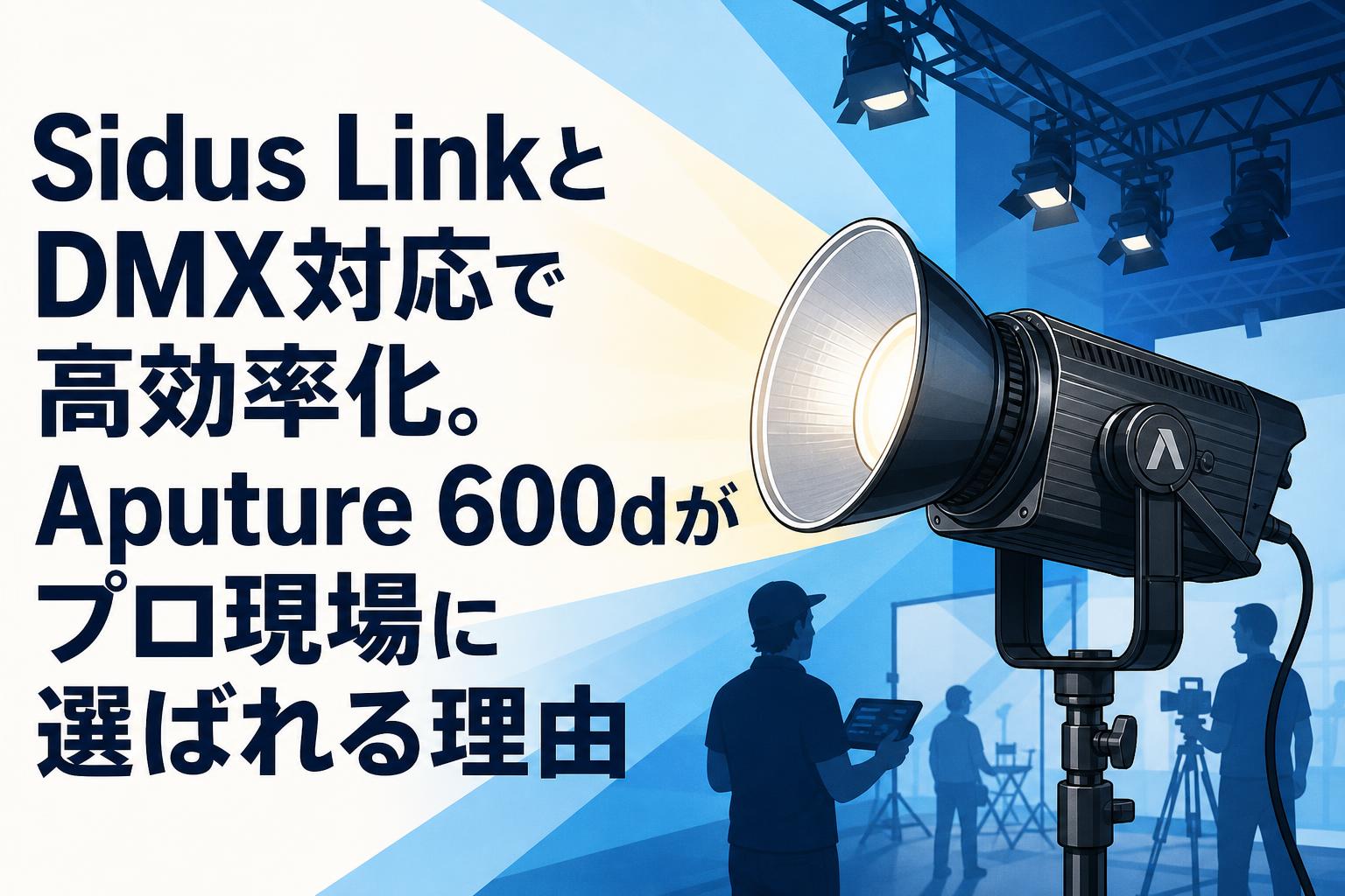 Sidus LinkとDMX対応で高効率化。Aputure 600dがプロ現場に選ばれる理由