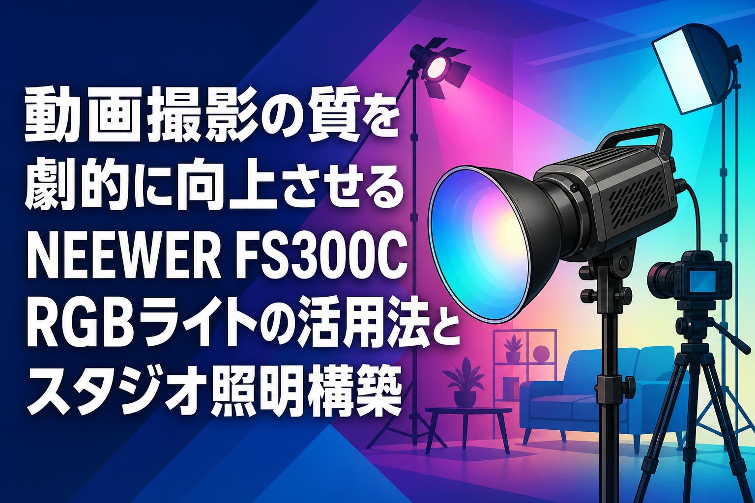 動画撮影の質を劇的に向上させるNEEWER FS300C RGBライトの活用法とスタジオ照明構築