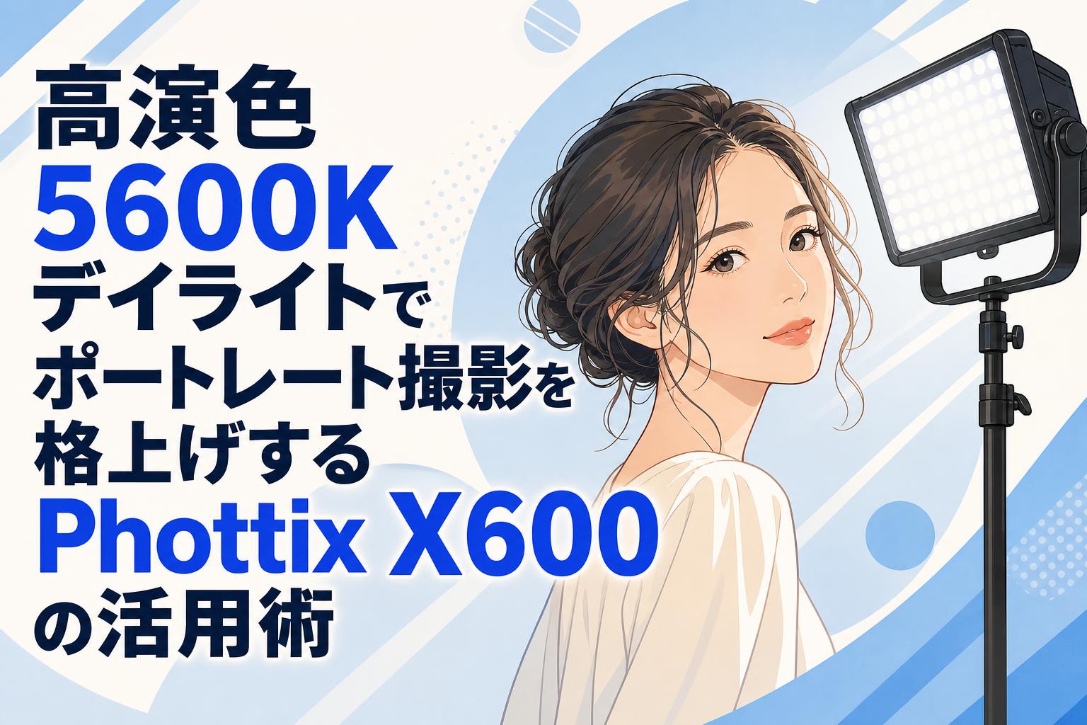 高演色5600Kデイライトでポートレート撮影を格上げするPhottix X600の活用術