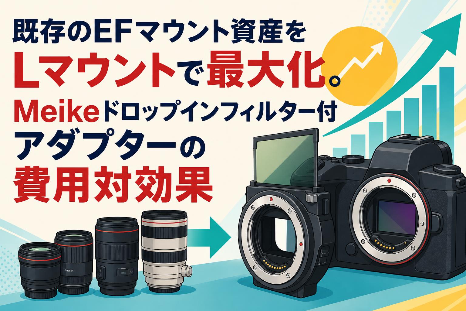 既存のEFマウント資産をLマウントで最大化。Meikeドロップインフィルター付アダプターの費用対効果