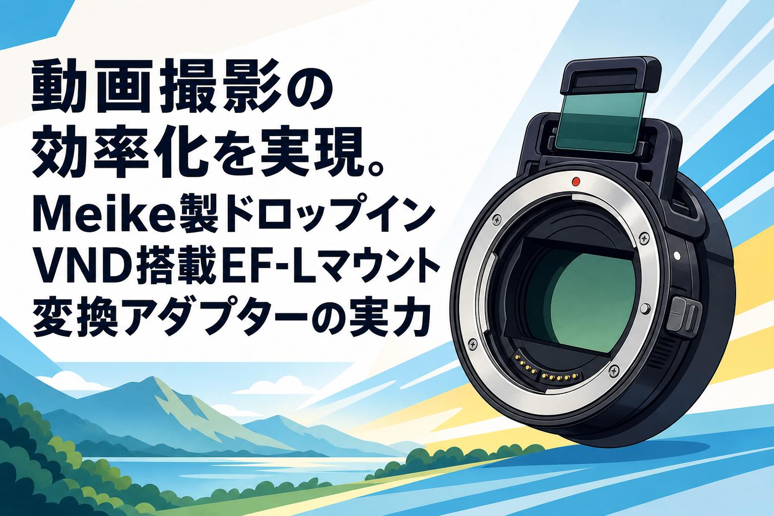 動画撮影の効率化を実現。Meike製ドロップインVND搭載EF-Lマウント変換アダプターの実力