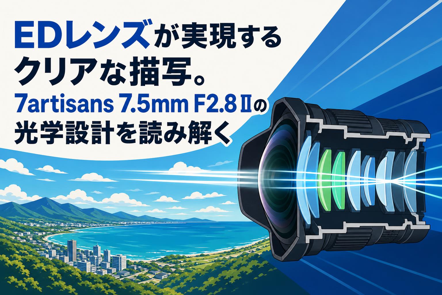 EDレンズが実現するクリアな描写。7artisans 7.5mm F2.8 IIの光学設計を読み解く