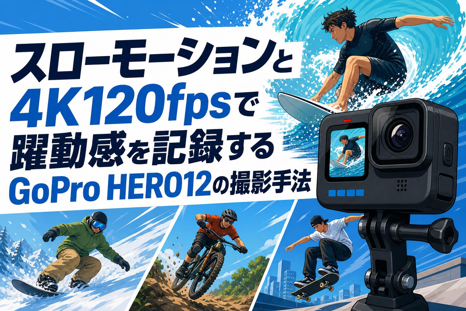 スローモーションと4K120fpsで躍動感を記録するGoPro HERO12の撮影手法