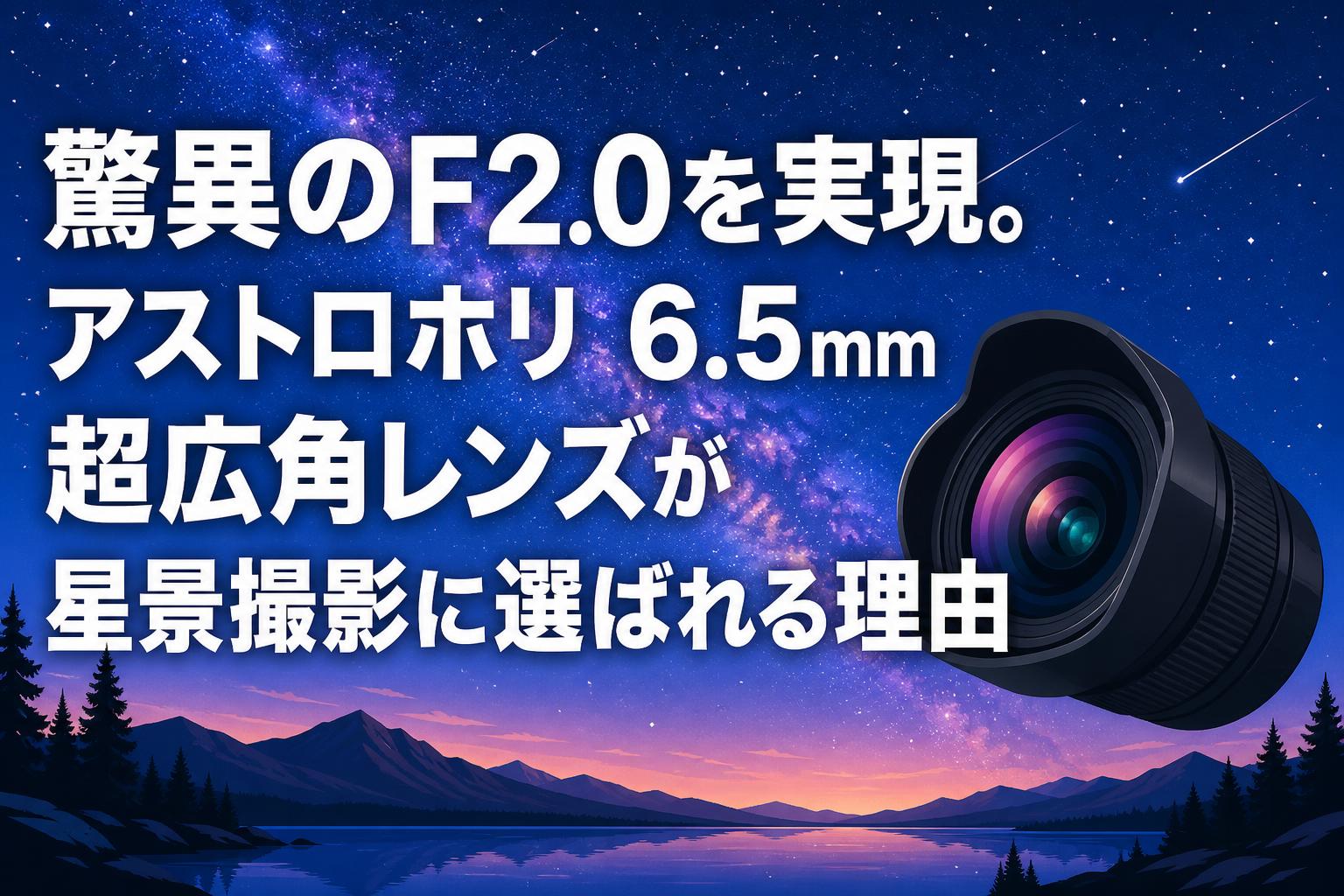 驚異のF2.0を実現。アストロホリ 6.5mm 超広角レンズが星景撮影に選ばれる理由