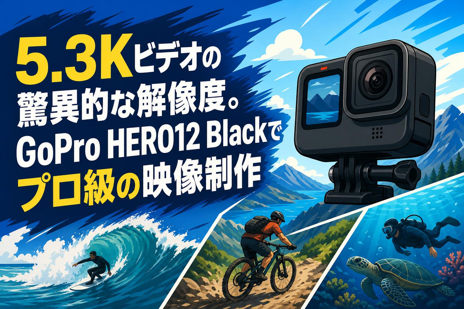 5.3Kビデオの驚異的な解像度。GoPro HERO12 Blackでプロ級の映像制作