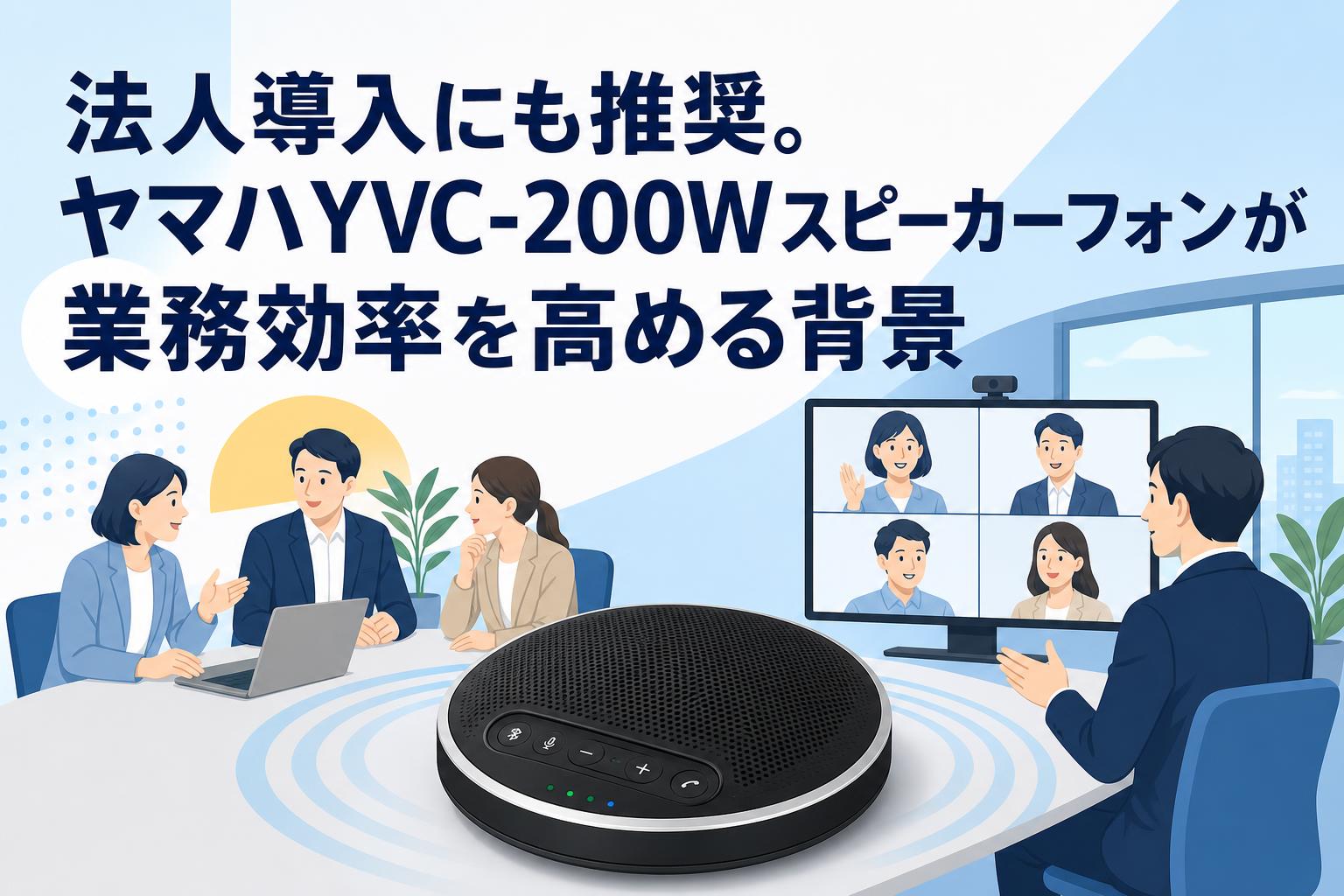法人導入にも推奨。ヤマハYVC-200Wスピーカーフォンが業務効率を高める背景