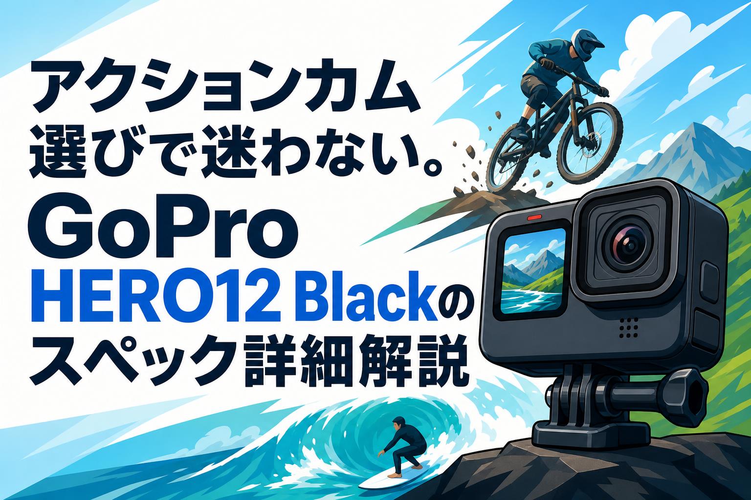アクションカム選びで迷わない。GoPro HERO12 Blackのスペック詳細解説