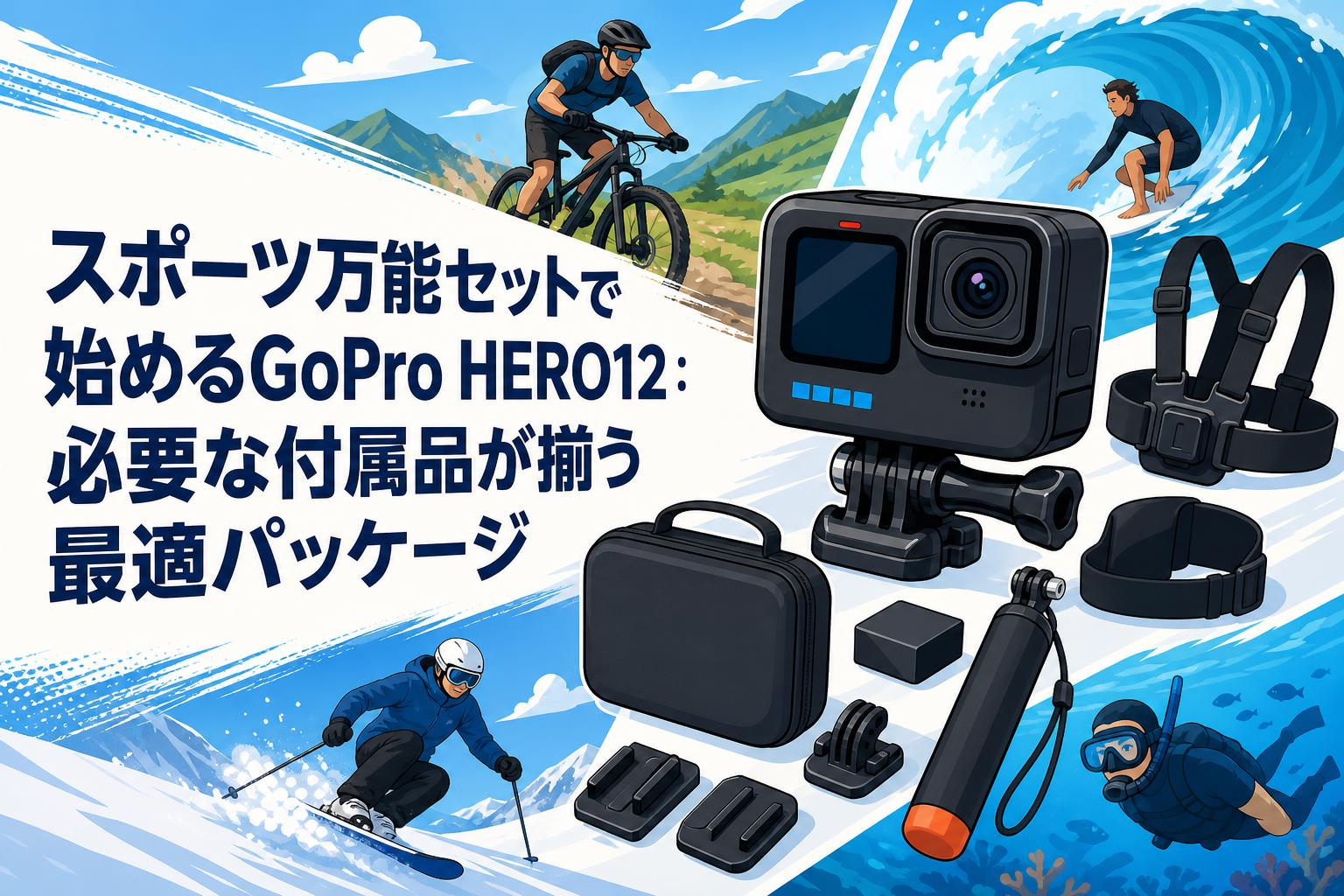 スポーツ万能セットで始めるGoPro HERO12：必要な付属品が揃う最適パッケージ