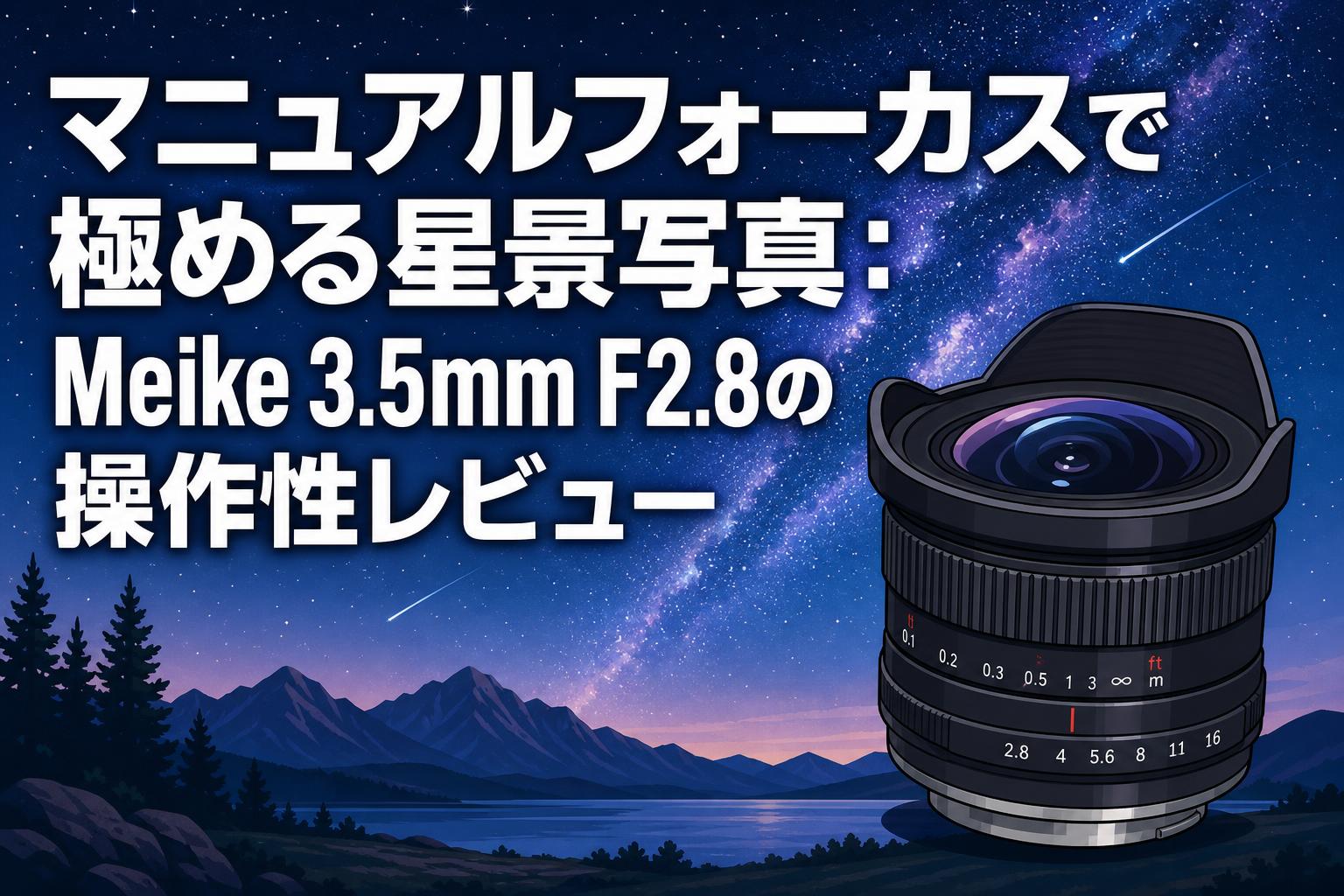 マニュアルフォーカスで極める星景写真：Meike 3.5mm F2.8の操作性レビュー