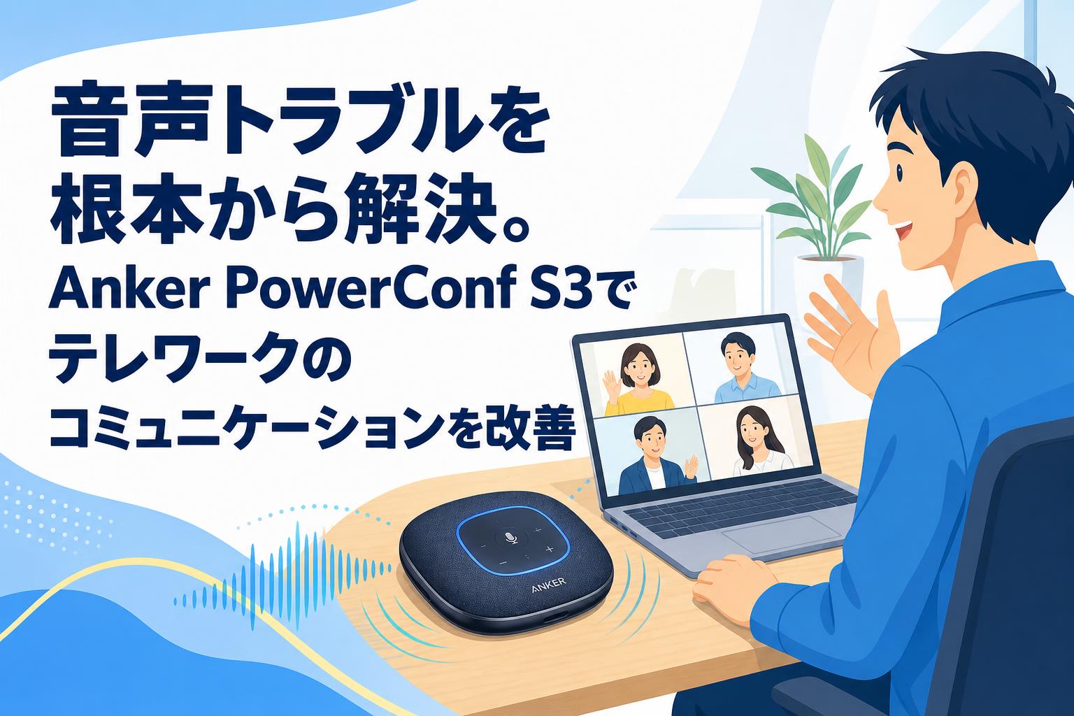 音声トラブルを根本から解決。Anker PowerConf S3でテレワークのコミュニケーションを改善