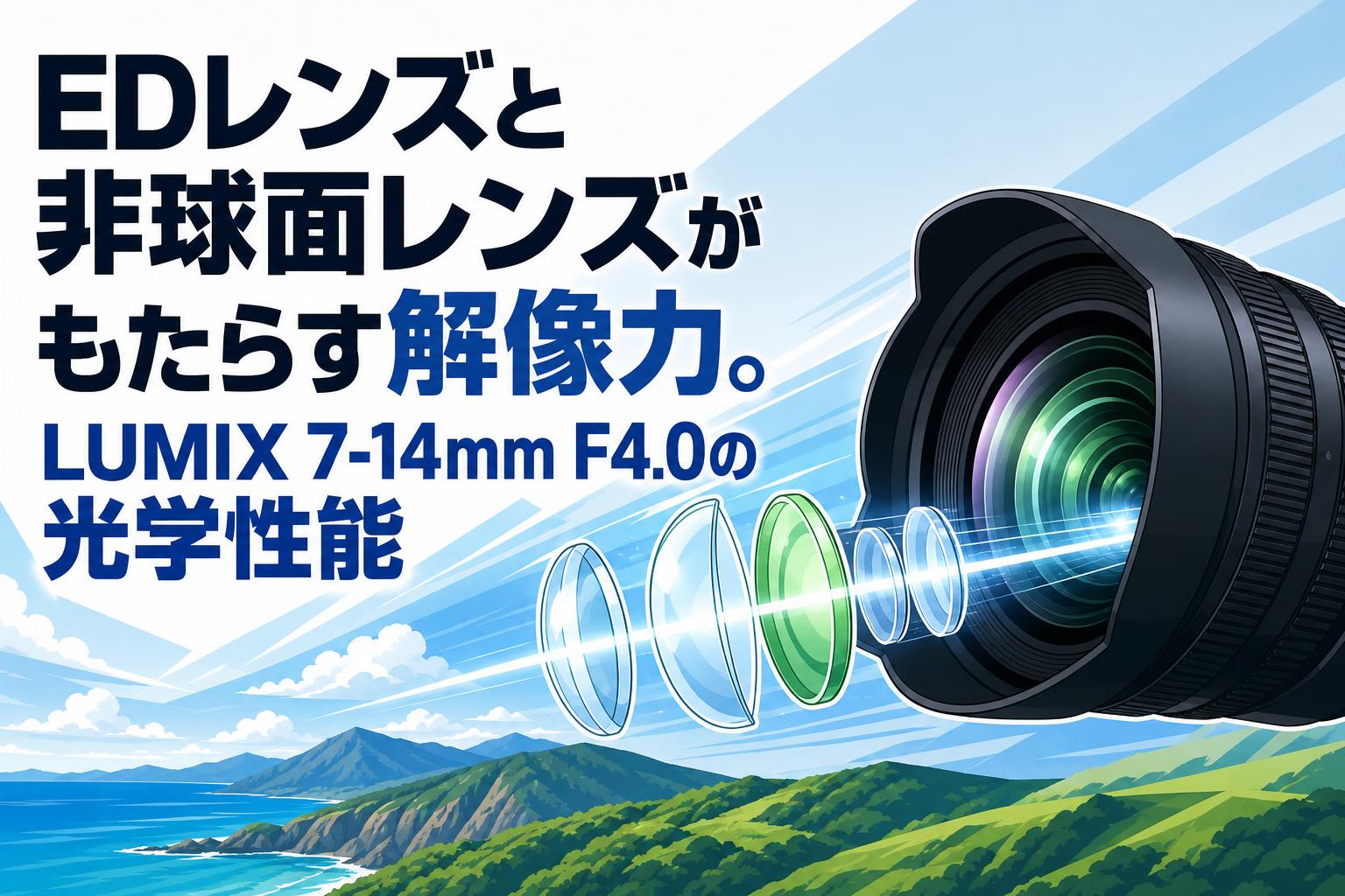 EDレンズと非球面レンズがもたらす解像力。LUMIX 7-14mm F4.0の光学性能