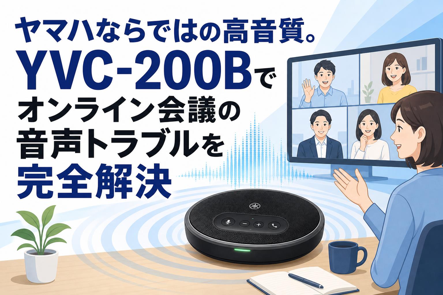 ヤマハならではの高音質。YVC-200Bでオンライン会議の音声トラブルを完全解決