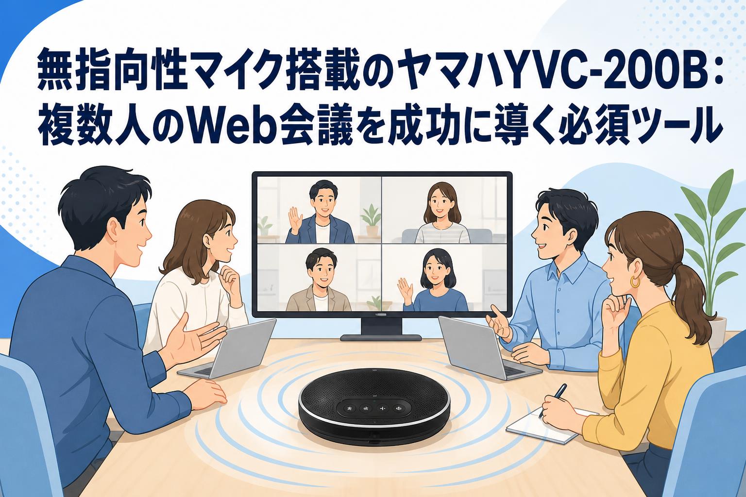 無指向性マイク搭載のヤマハYVC-200B：複数人のWeb会議を成功に導く必須ツール