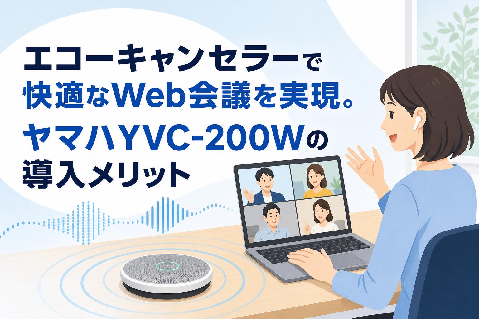 エコーキャンセラーで快適なWeb会議を実現。ヤマハYVC-200Wの導入メリット