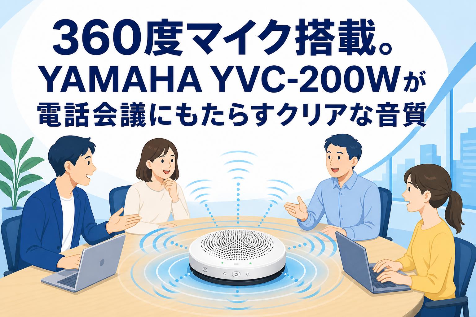 360度マイク搭載。YAMAHA YVC-200Wが電話会議にもたらすクリアな音質