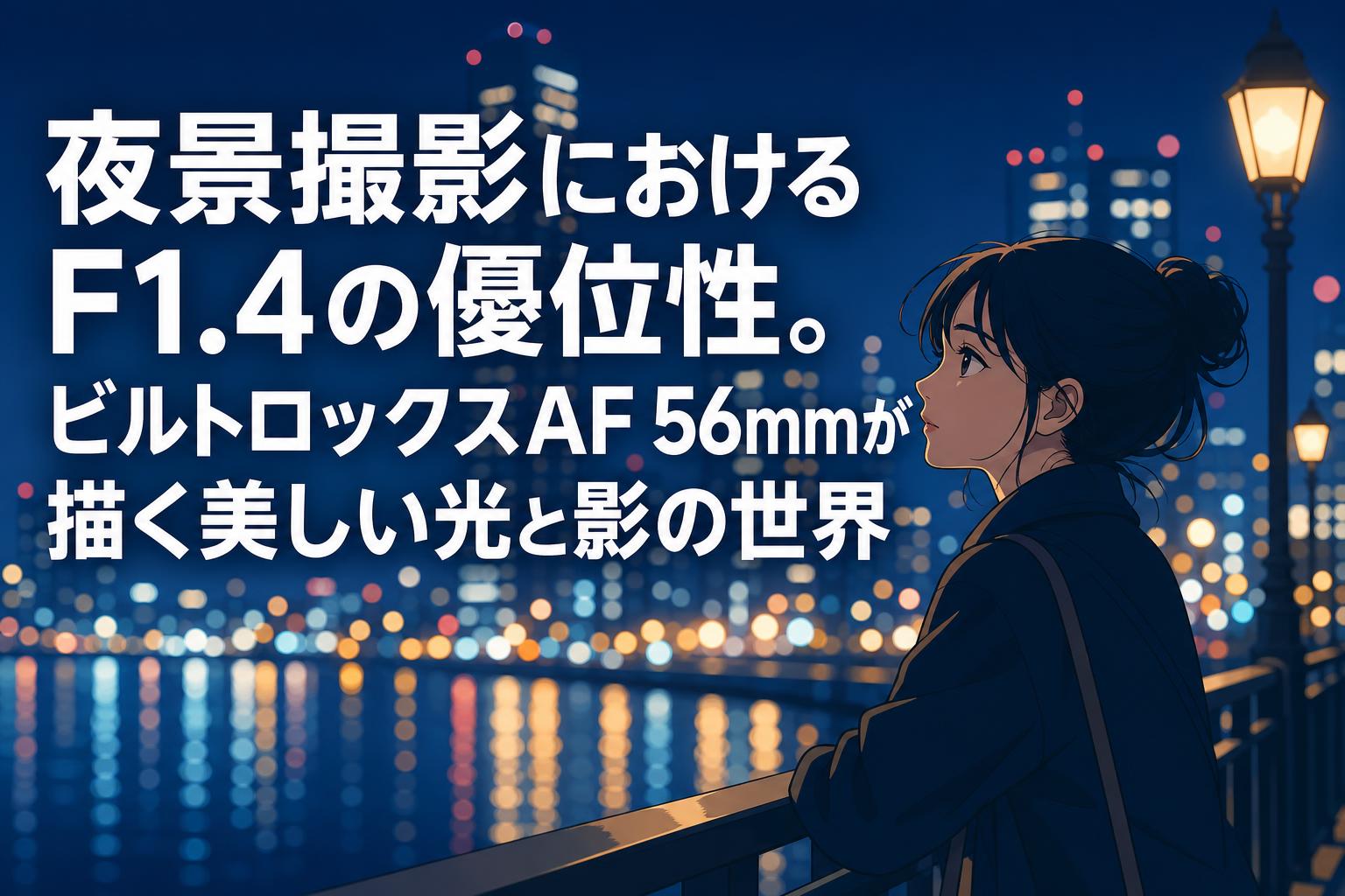 夜景撮影におけるF1.4の優位性。ビルトロックスAF 56mmが描く美しい光と影の世界
