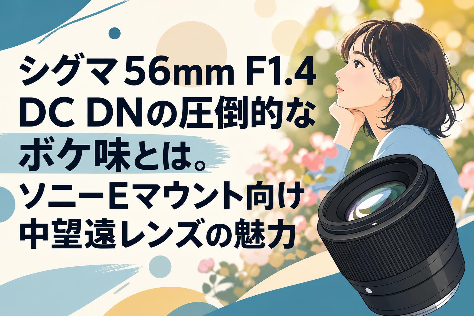 シグマ56mm F1.4 DC DNの圧倒的なボケ味とは。ソニーEマウント向け中望遠レンズの魅力