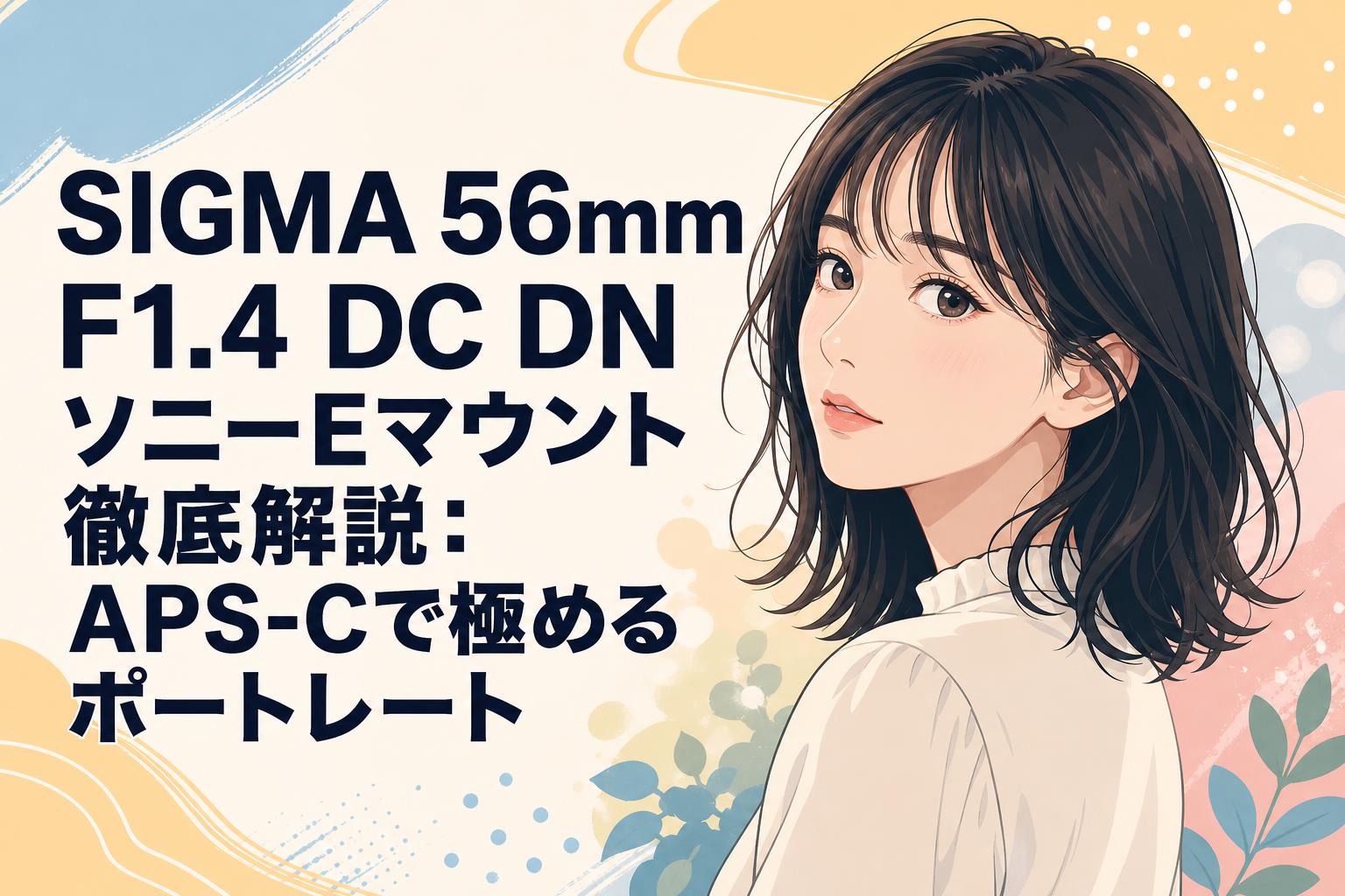 SIGMA 56mm F1.4 DC DN ソニーEマウント徹底解説：APS-Cで極めるポートレート