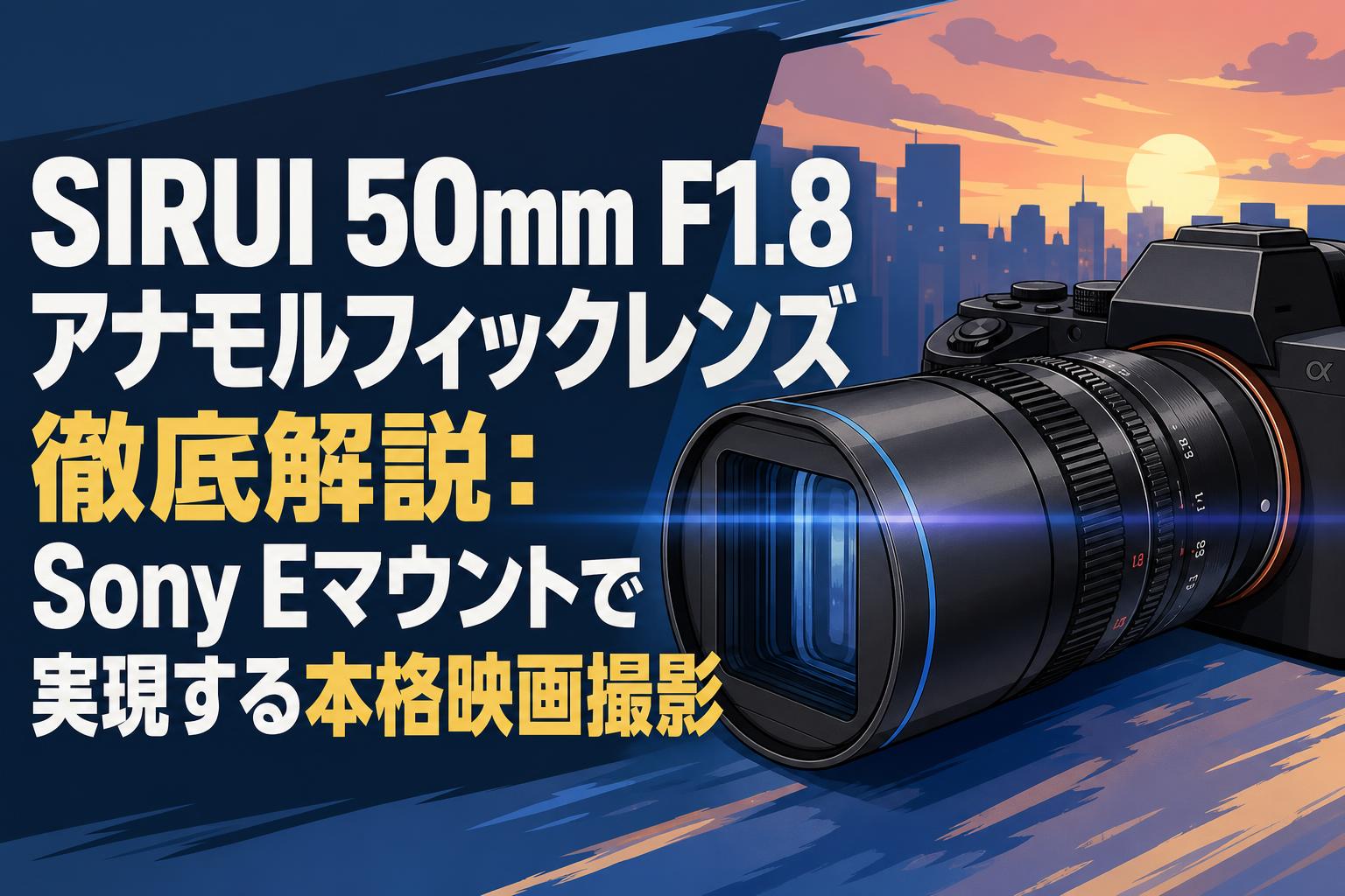 SIRUI 50mm F1.8 アナモルフィックレンズ徹底解説：Sony Eマウントで実現する本格映画撮影