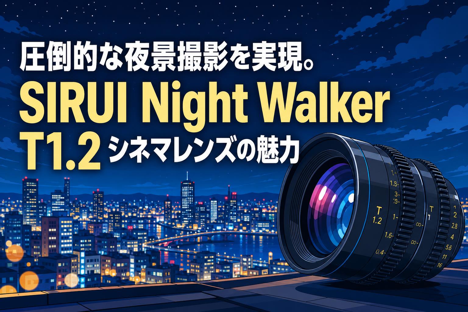 圧倒的な夜景撮影を実現。SIRUI Night Walker T1.2シネマレンズの魅力
