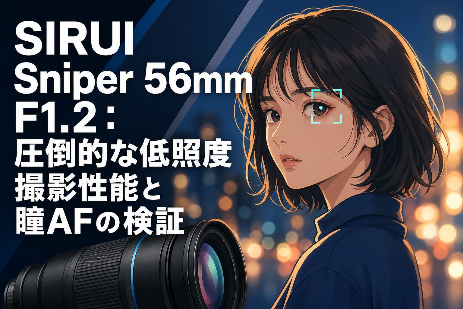 SIRUI Sniper 56mm F1.2：圧倒的な低照度撮影性能と瞳AFの検証