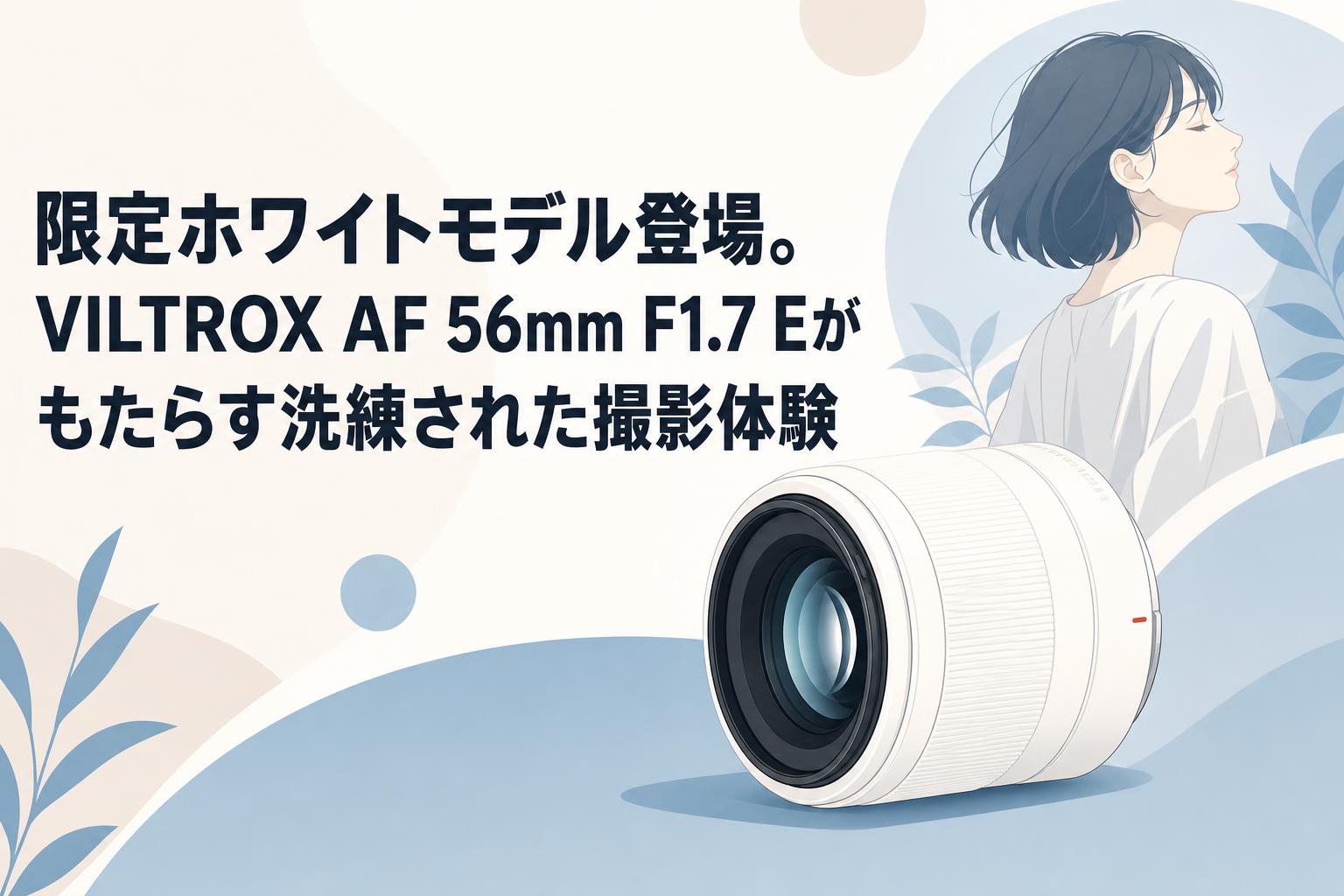 限定ホワイトモデル登場。VILTROX AF 56mm F1.7 Eがもたらす洗練された撮影体験